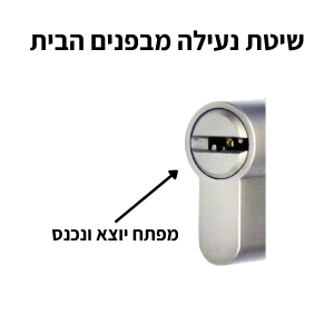 צילינדר לשון 70 מ"מ (35/35) מפתח יוצא ונכנס