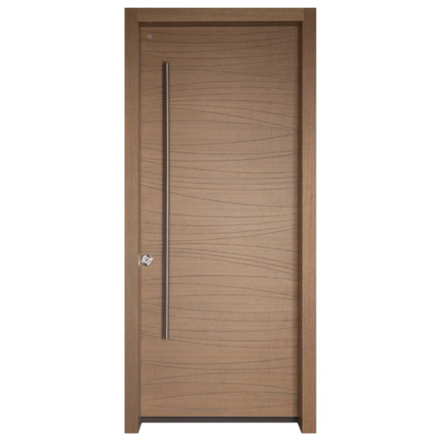 דלת כניסה רב בריח מעוצבת DÉCOR דגם גלים כולל התקנה באיזור המרכז בלבד