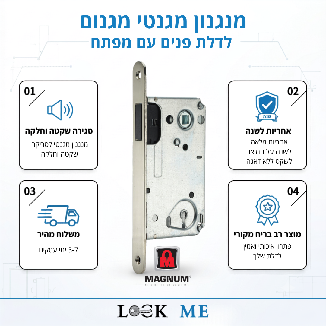 תמונת יתרונות מנגנון מגנטי מגנט עליון מגנום מפתח אפס