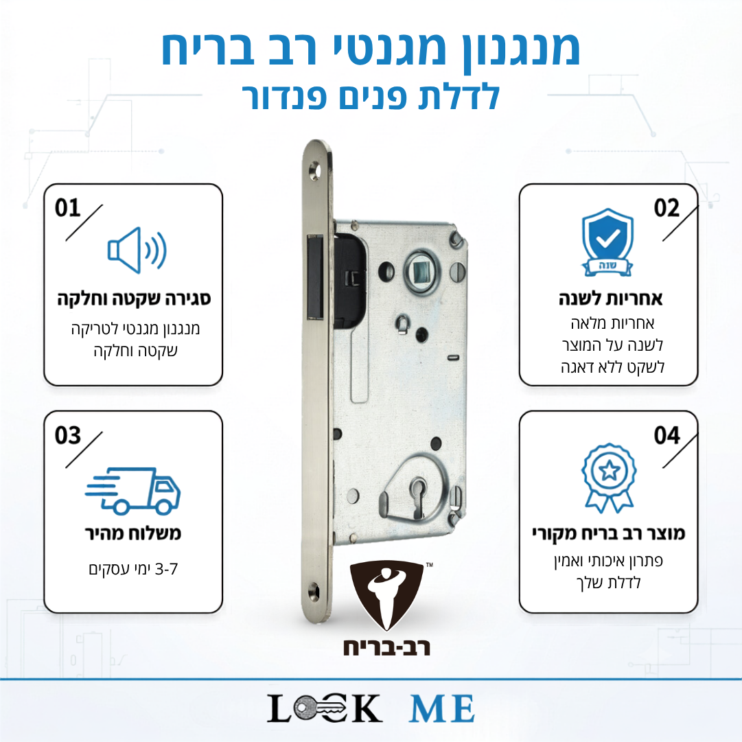 תמונת יתרונות מנגנון מגנטי מגנט עליון רב בריח מפתח אפס פנדור